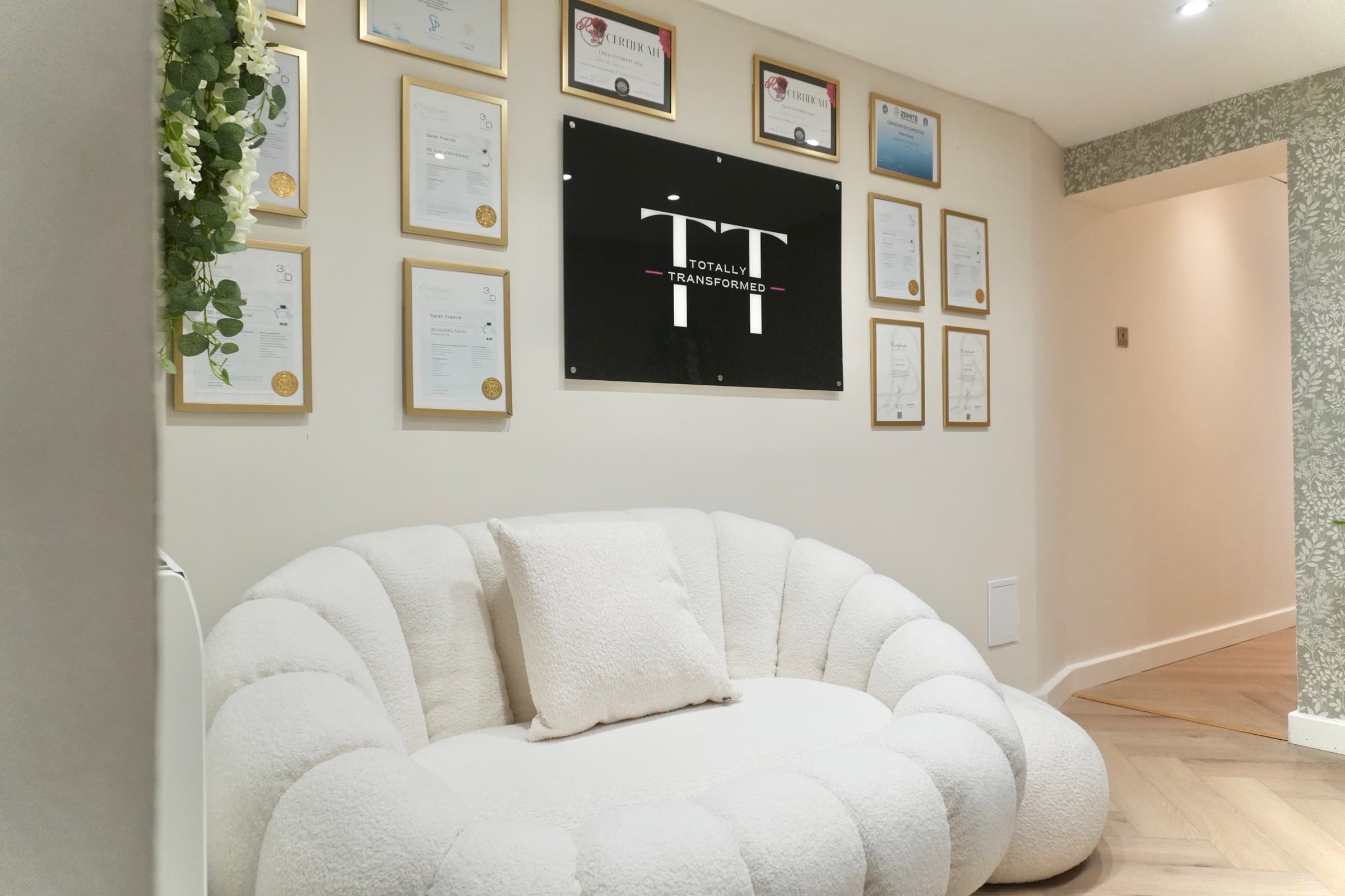 The Totally Transformed waiting room at their Newcastle clinic