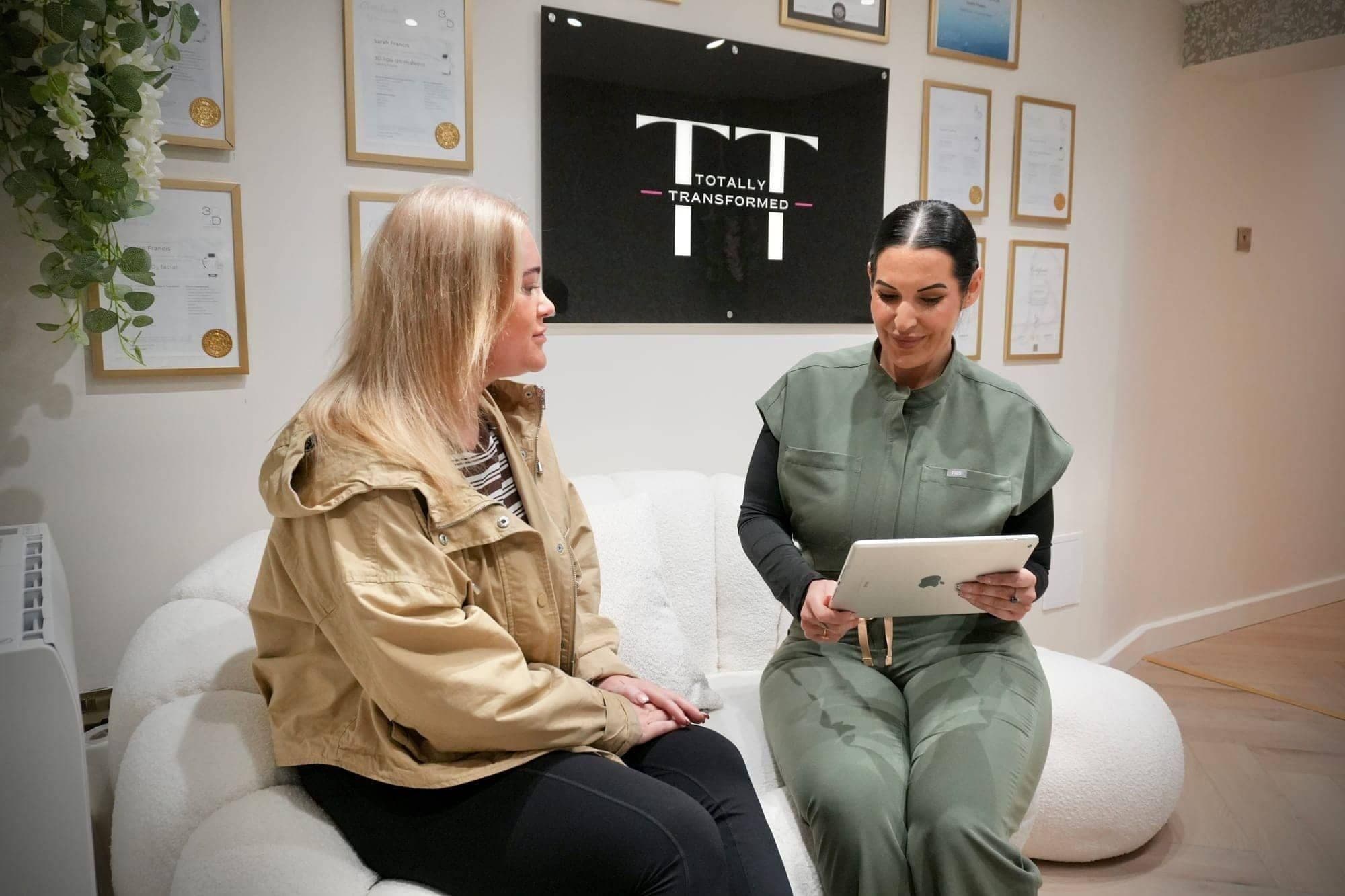 A consultation at the Totally Transformed clinic in Forest Hall, Newcastle